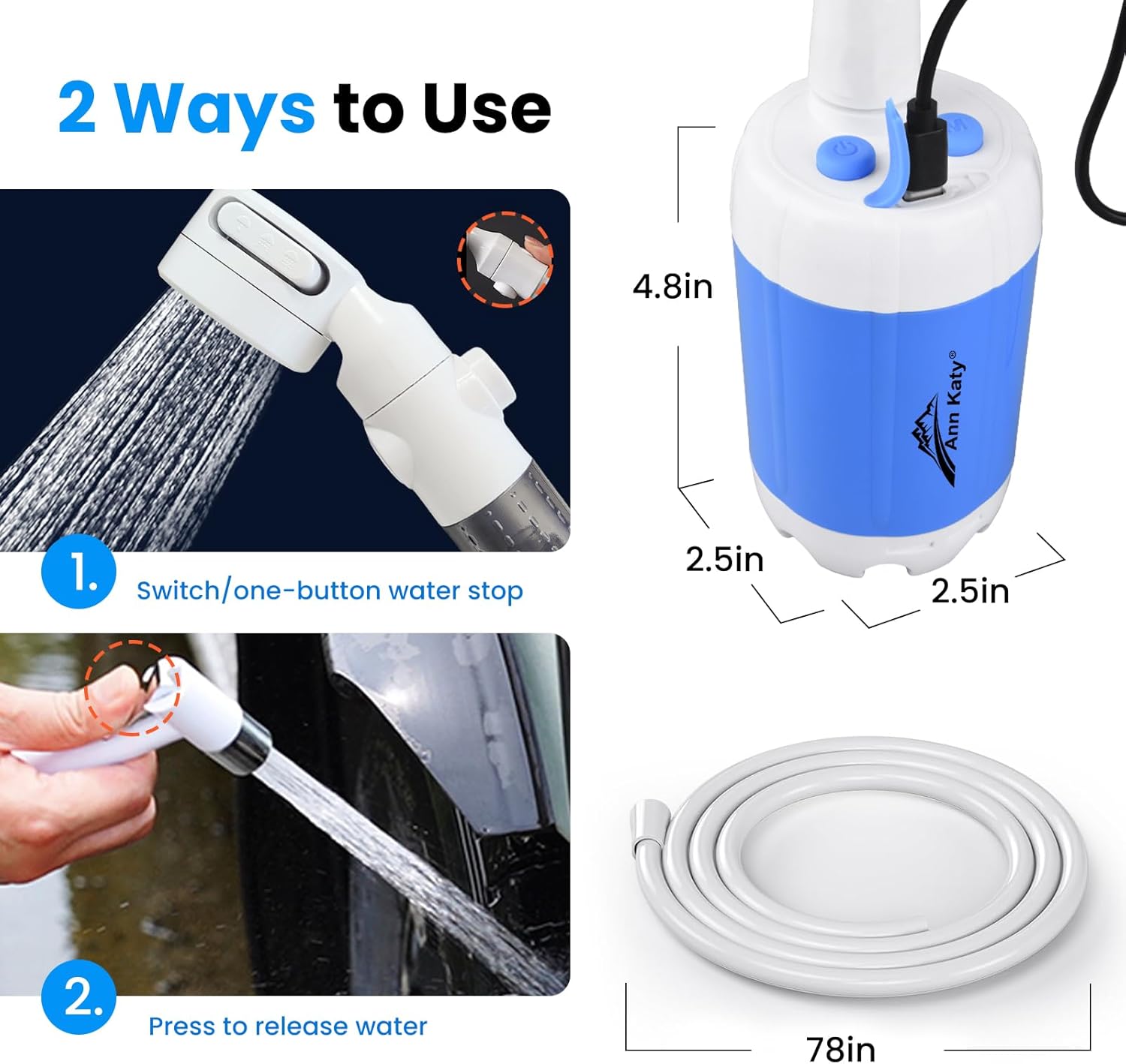 Key advantages of the ShowerGo Portable Shower